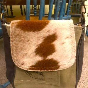 Myra cowhide military bag